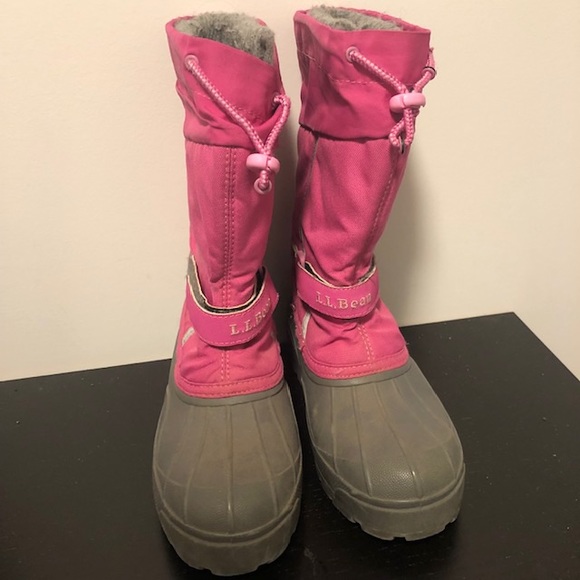 L.L. Bean childs winter snow or ski boots size 3 girls - Picture 3 of 8
